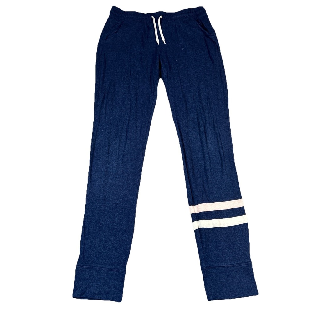Old Navy Girls Blue Joggers Size 14 Pink White Stripe Lounge Pants
